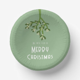 Weihnachtsfeiertag Mistletoe Pappteller