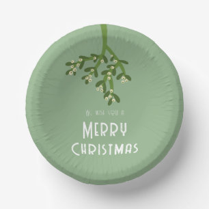 Weihnachtsfeiertag Mistletoe Pappteller