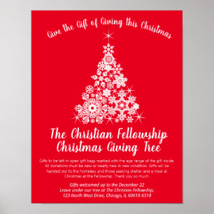 Weihnachtsfeiertag mit einem weißen roten Plakat