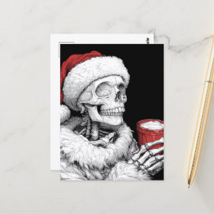 Weihnachtsfeiertag mit heißer Schokolade Postkarte