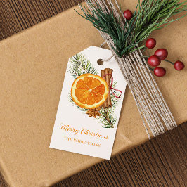 Weihnachtsfeiertag mit Zitrusfrüchten Geschenkanhänger