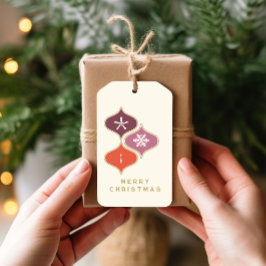 Weihnachtsfeiertag Mitte des Jahrhunderts Geschenkanhänger