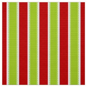 Weihnachtsfeiertag Muster Grün & Rot Streifen Stoff