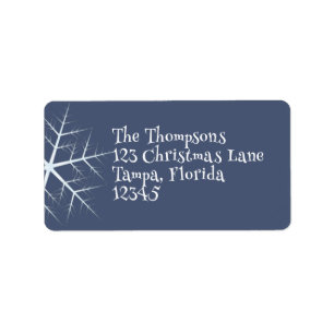 Weihnachtsfeiertag Navy Blaue Whimsiktypografie Adressaufkleber