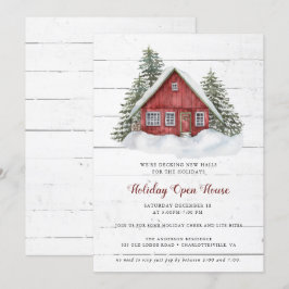 Weihnachtsfeiertag Neues Zuhause Holiday Open Hous Einladung