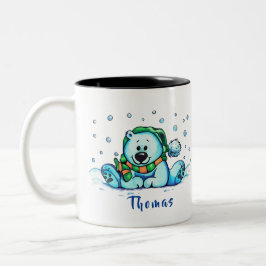 Weihnachtsfeiertag Niedlicher Bär Winter Tasse
