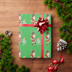 Weihnachtsfeiertag Niedlicher Vintager Weihnachtsm Geschenkpapier