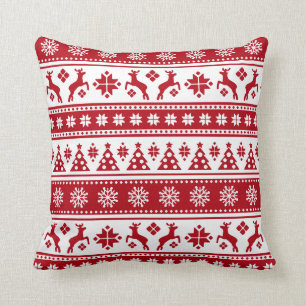 Weihnachtsfeiertag Nordic Pattern Gemütlich Kissen