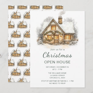 Weihnachtsfeiertag Open House Einladung