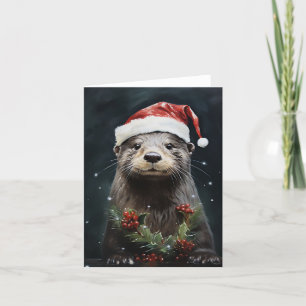 Weihnachtsfeiertag Otter Feiertagskarte