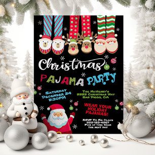Weihnachtsfeiertag Pajama-Party Einladung