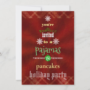Weihnachtsfeiertag Pajamas & Pancakes Party Einladung