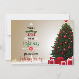 Weihnachtsfeiertag Pajamas & Pancakes Party Einladung