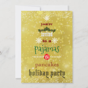 Weihnachtsfeiertag Pajamas & Pancakes Party Einladung