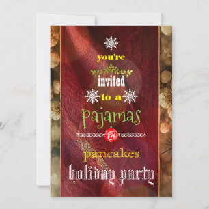 Weihnachtsfeiertag Pajamas & Pancakes Party Einladung