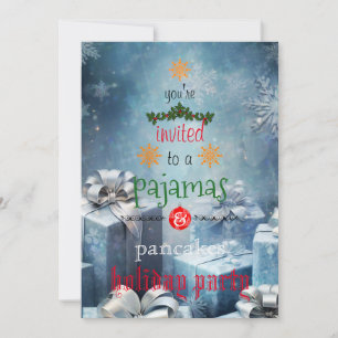 Weihnachtsfeiertag Pajamas & Pancakes Party Einladung