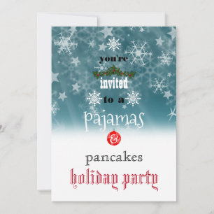 Weihnachtsfeiertag Pajamas & Pancakes Party Einladung