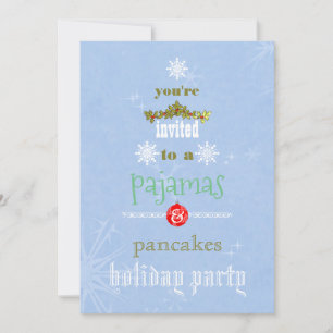 Weihnachtsfeiertag Pajamas & Pancakes Party Einladung
