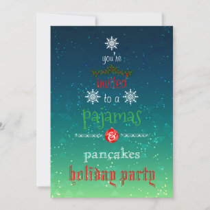 Weihnachtsfeiertag Pajamas & Pancakes Party Einladung