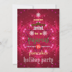 Weihnachtsfeiertag Pajamas & Pancakes Party Einladung