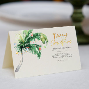 Weihnachtsfeiertag Palm Tree Moving Ankündigung