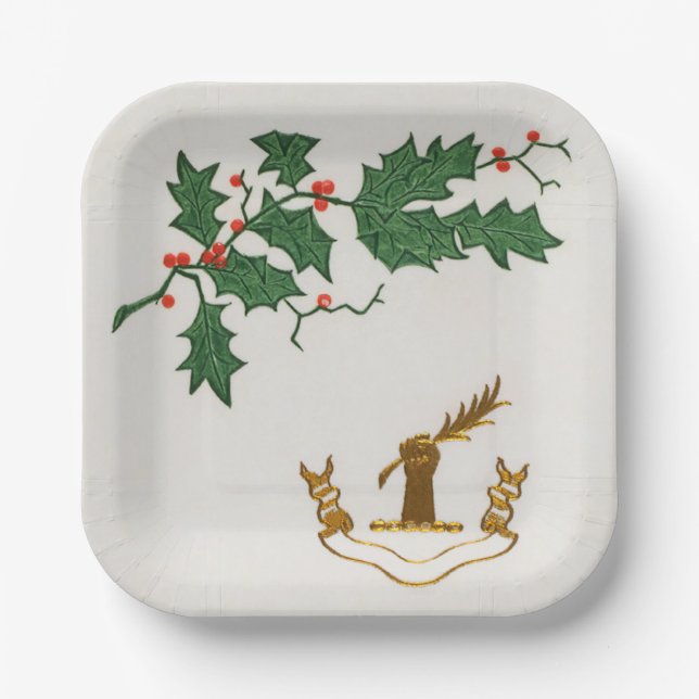 Weihnachtsfeiertag Pappteller (Vorderseite)