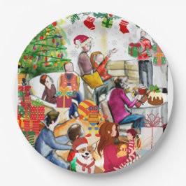 Weihnachtsfeiertag Pappteller