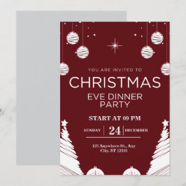 Weihnachtsfeiertag personalisieren einladung