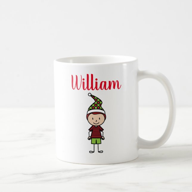 Weihnachtsfeiertag personalisierter individuelle N Kaffeetasse (Rechts)