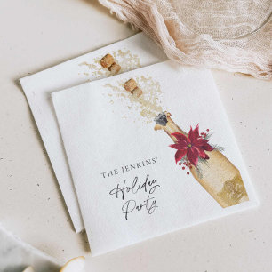 Weihnachtsfeiertag Poinsettia Party Serviette