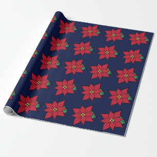 Weihnachtsfeiertag Poinsettia Wrapping Paper Geschenkpapier