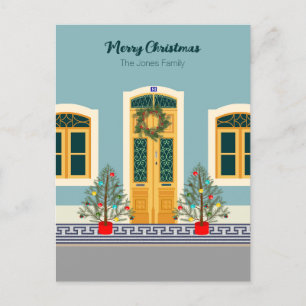 Weihnachtsfeiertag Portugiesisches Haus Postkarte