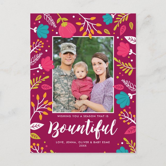 Weihnachtsfeiertag Postkarte (Vorderseite)