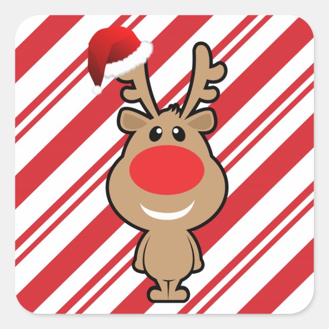 Weihnachtsfeiertag Quadratischer Aufkleber (Vorderseite)