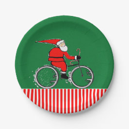Weihnachtsfeiertag Radfahrer Pappteller