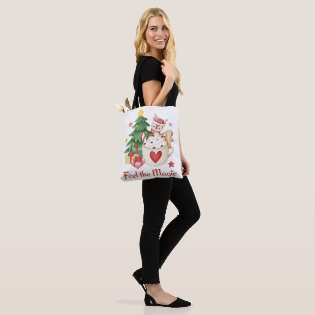 Weihnachtsfeiertag Rentierfest Ganze Tüte Tasche (Am Model)
