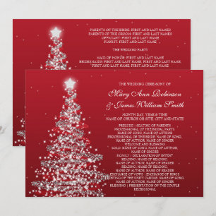 Weihnachtsfeiertag Rotes Silber Einladung