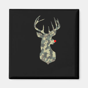 Weihnachtsfeiertag Rudolf Reindeer Red Nose Camouf Magnet