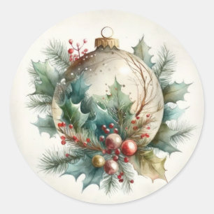 Weihnachtsfeiertag Runder Aufkleber