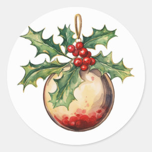 Weihnachtsfeiertag Runder Aufkleber