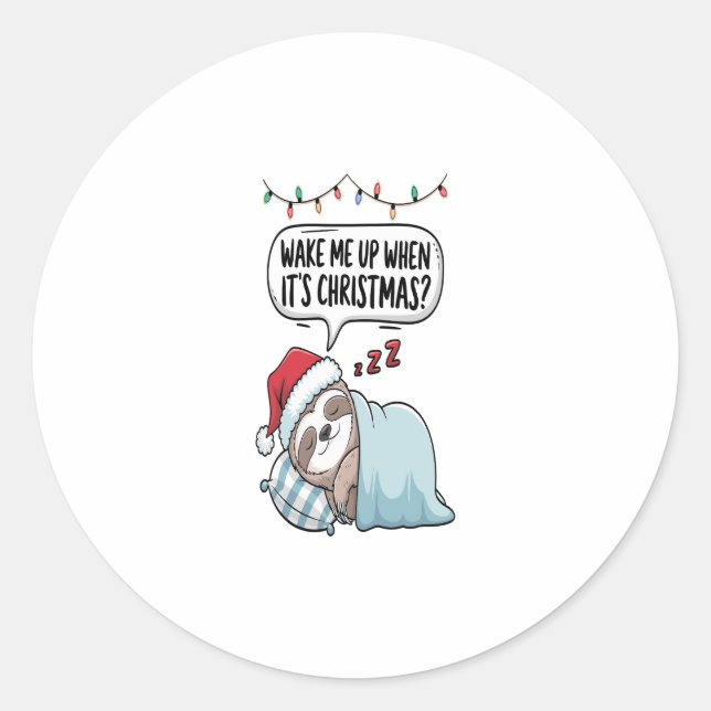 Weihnachtsfeiertag Runder Aufkleber (Vorderseite)