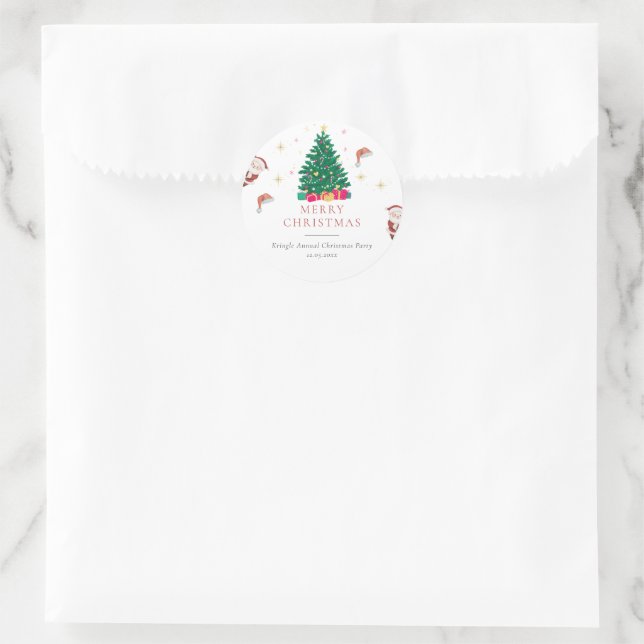 Weihnachtsfeiertag Runder Aufkleber (Tasche)