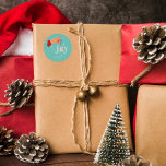 Weihnachtsfeiertag Runder Aufkleber<br><div class="desc">Weihnachtsschmuck Joy Holiday Classic Round Sticker. Personalisieren Sie den benutzerdefinierten Text oben. Die Hintergrundfarben dieser Karte können ebenfalls angepasst werden. Weitere Koordinationsgegenstände finden Sie in unserer Kollektion "Holiday Joy and an Ornament".</div>