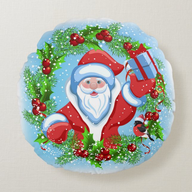 Weihnachtsfeiertag Rundes Kissen (Vorderseite)