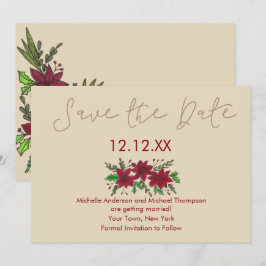 Weihnachtsfeiertag Save the Date Einladung
