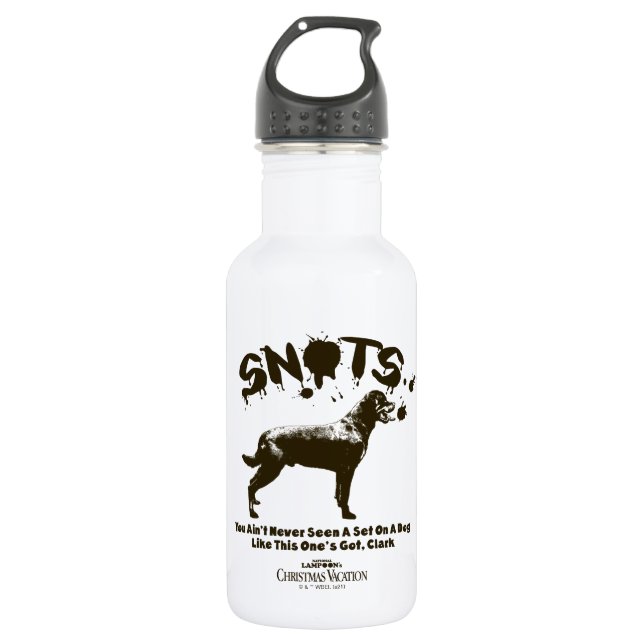 Weihnachtsfeiertag | Schnee Edelstahlflasche (Vorderseite)