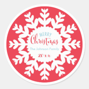 Weihnachtsfeiertag Schneeflocke Aufkleber