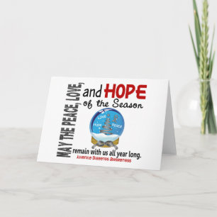 Weihnachtsfeiertag Schneeglobe 1 Jugenddiabetes Feiertagskarte