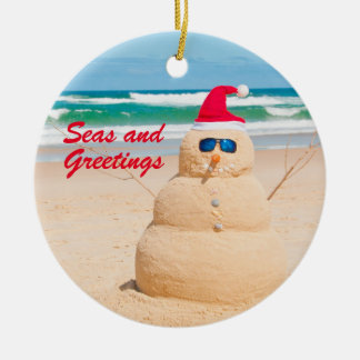 Weihnachtsfeiertag Schneemann Keramik Ornament