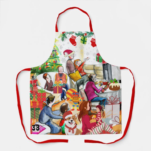 Weihnachtsfeiertag Schürze (Vorderseite)